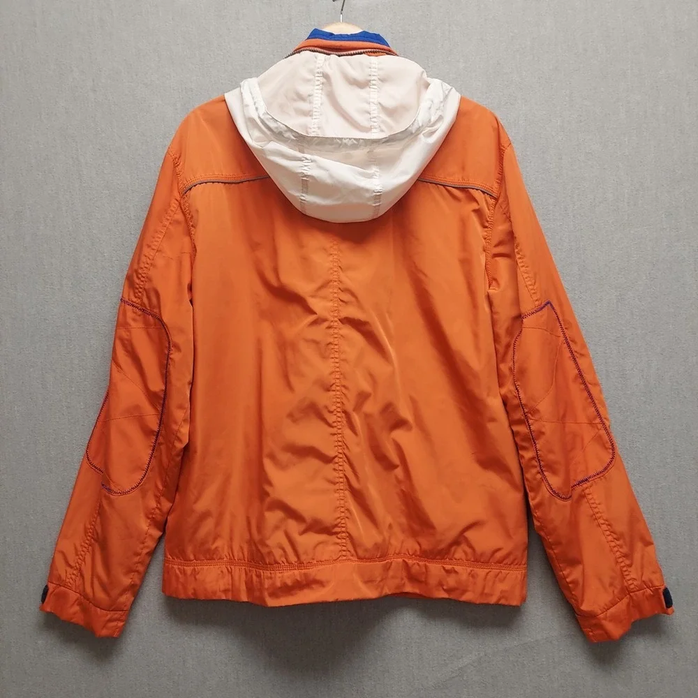 Tommy Hilfiger Sailing Gear Jacket Mens XL Hooded Windbreaker Nautical Coastal
